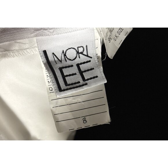 Morilee White Elegant Beaded Floor Length Wedding/Formal Gown Dress Sz 7/8 READ - Picture 7 of 10